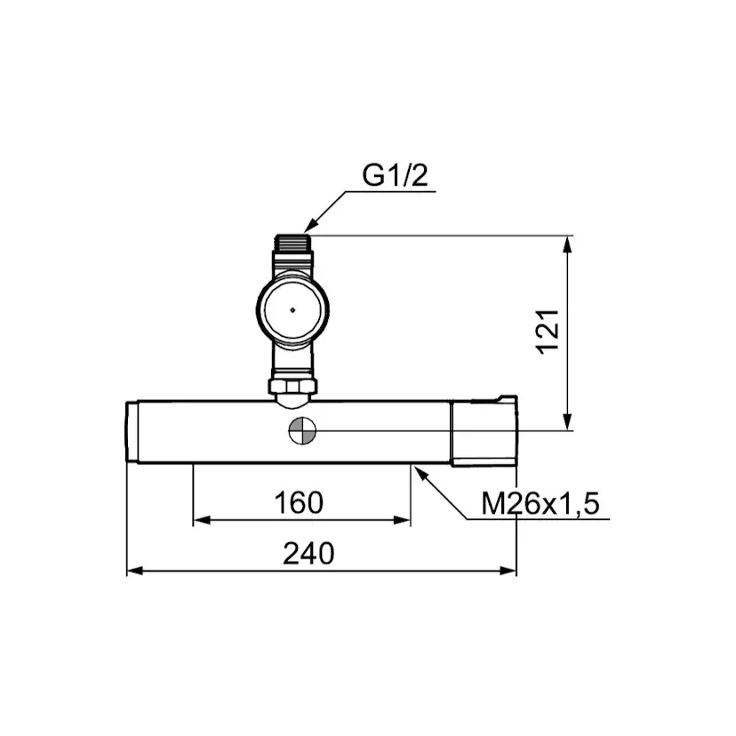 Duschblandare Mora Cera med Självstängande Ventil
