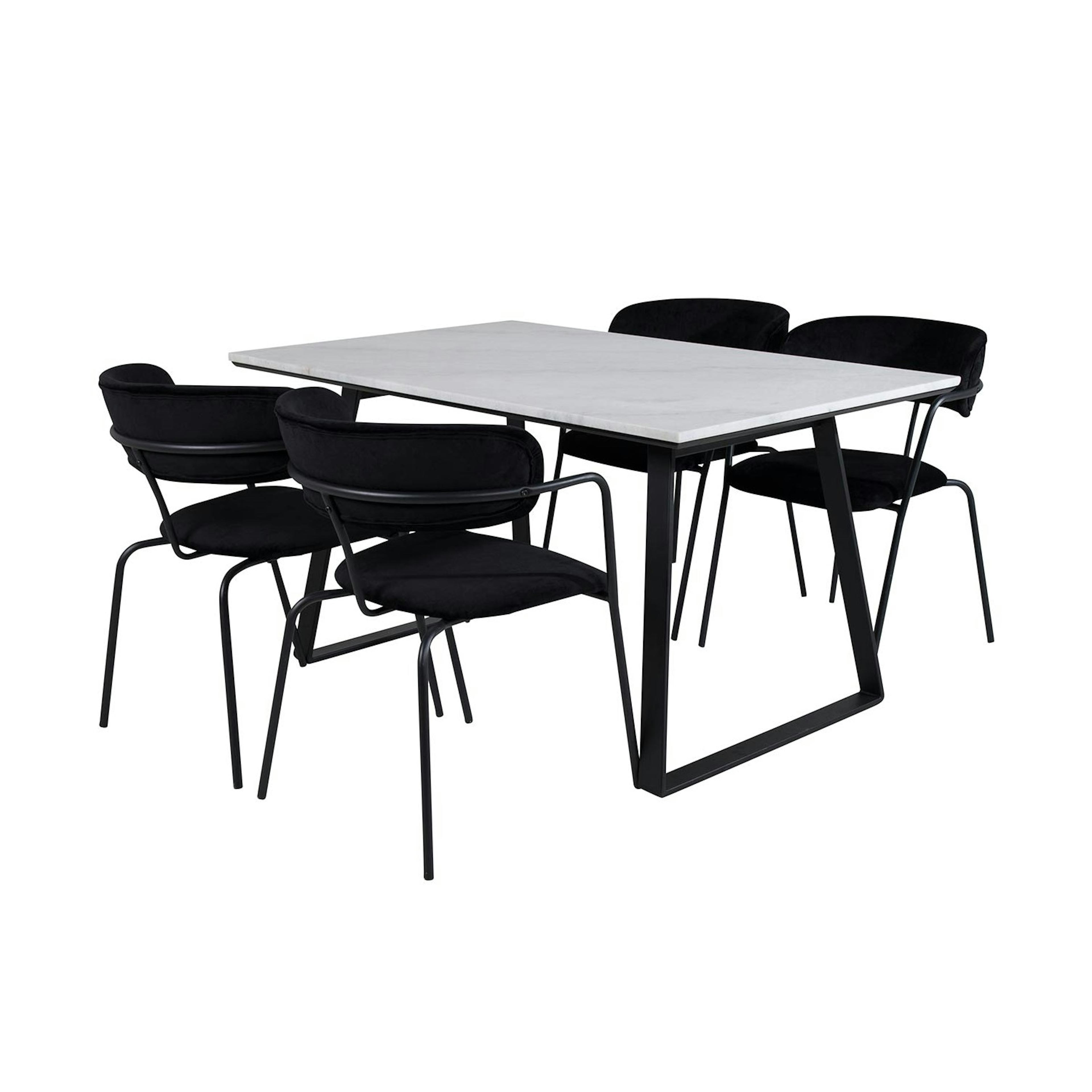 Matgrupp Venture Home Estelle 140 med 4 Aris Stolar