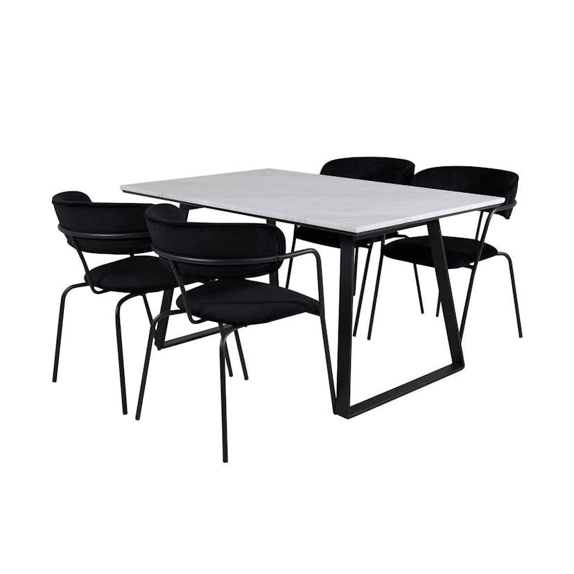 Matgrupp Venture Home Estelle 140 med 4 Aris Stolar