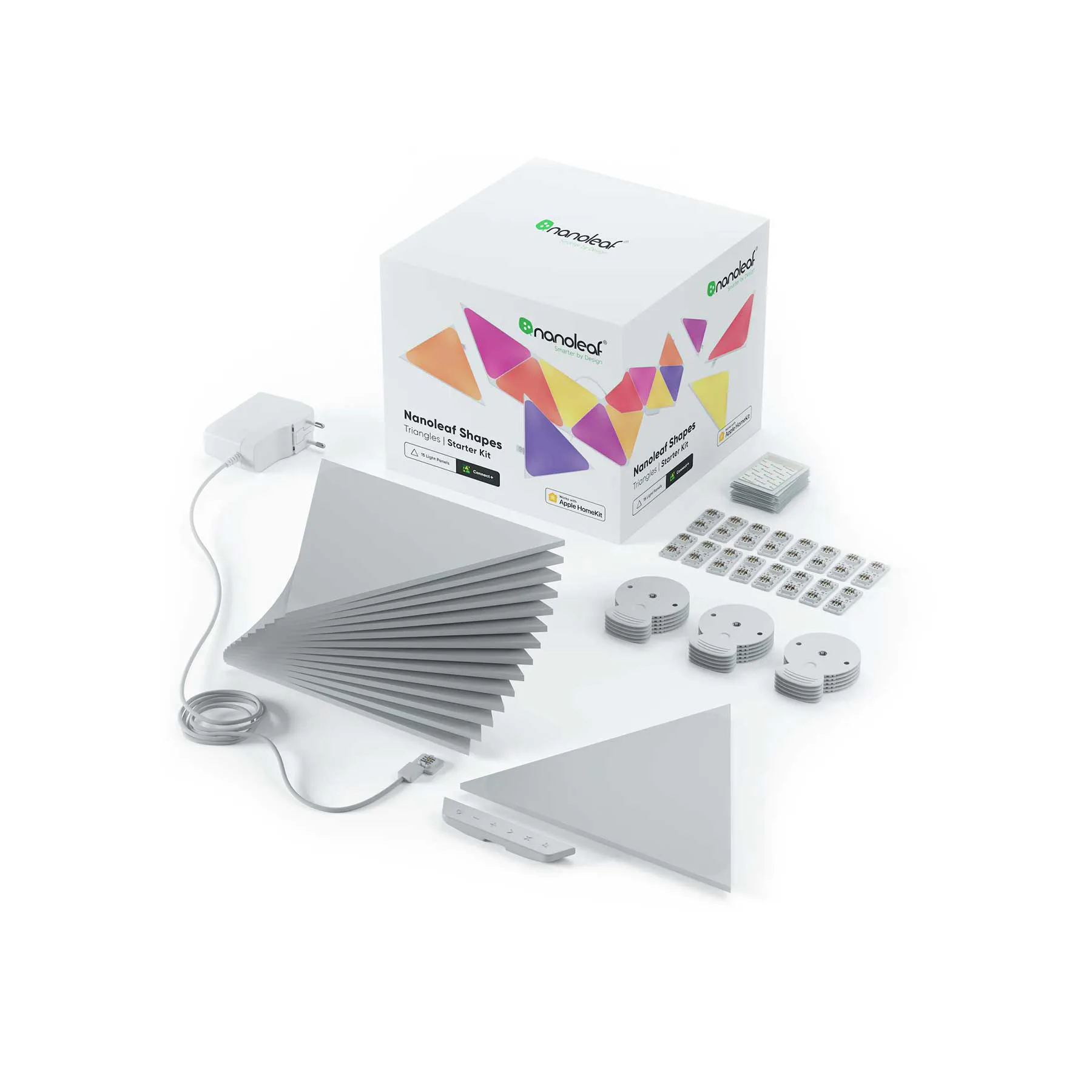 Belysningssystem Nanoleaf Shapes Triangels Startkit 15-pack