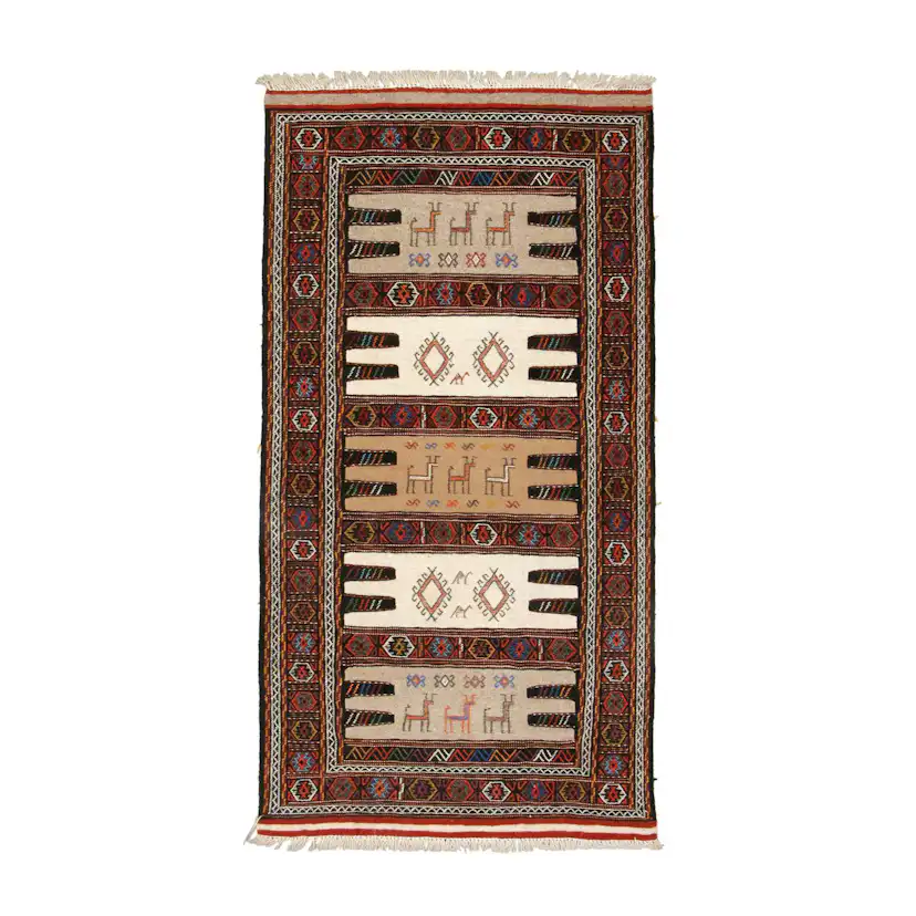 Persisk Nålmatta Arkiio Quchan Kelim Exklusiv 97x183