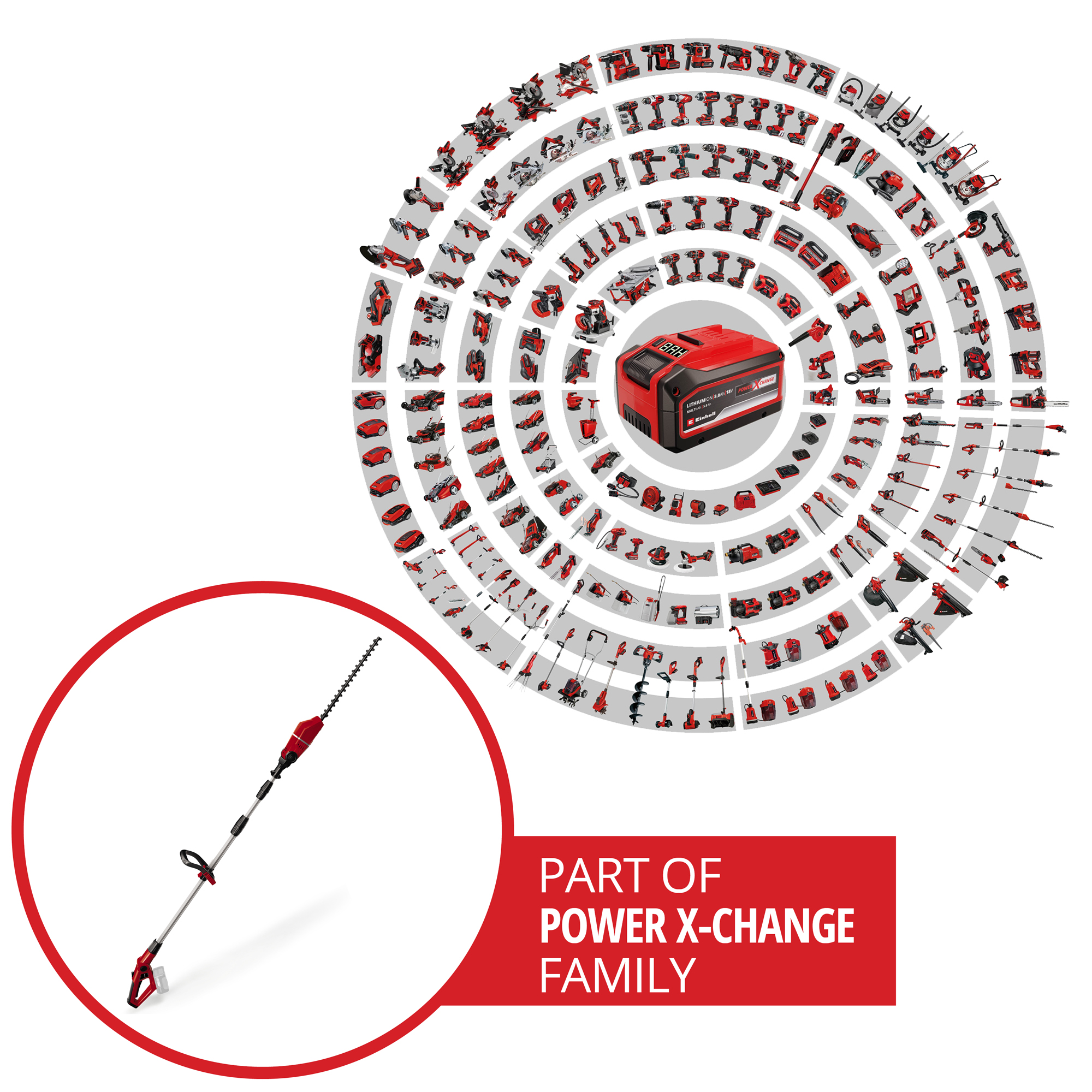 Häcksax Einhell Teleskop GE-HH 18/45 Li T utan Batteri
