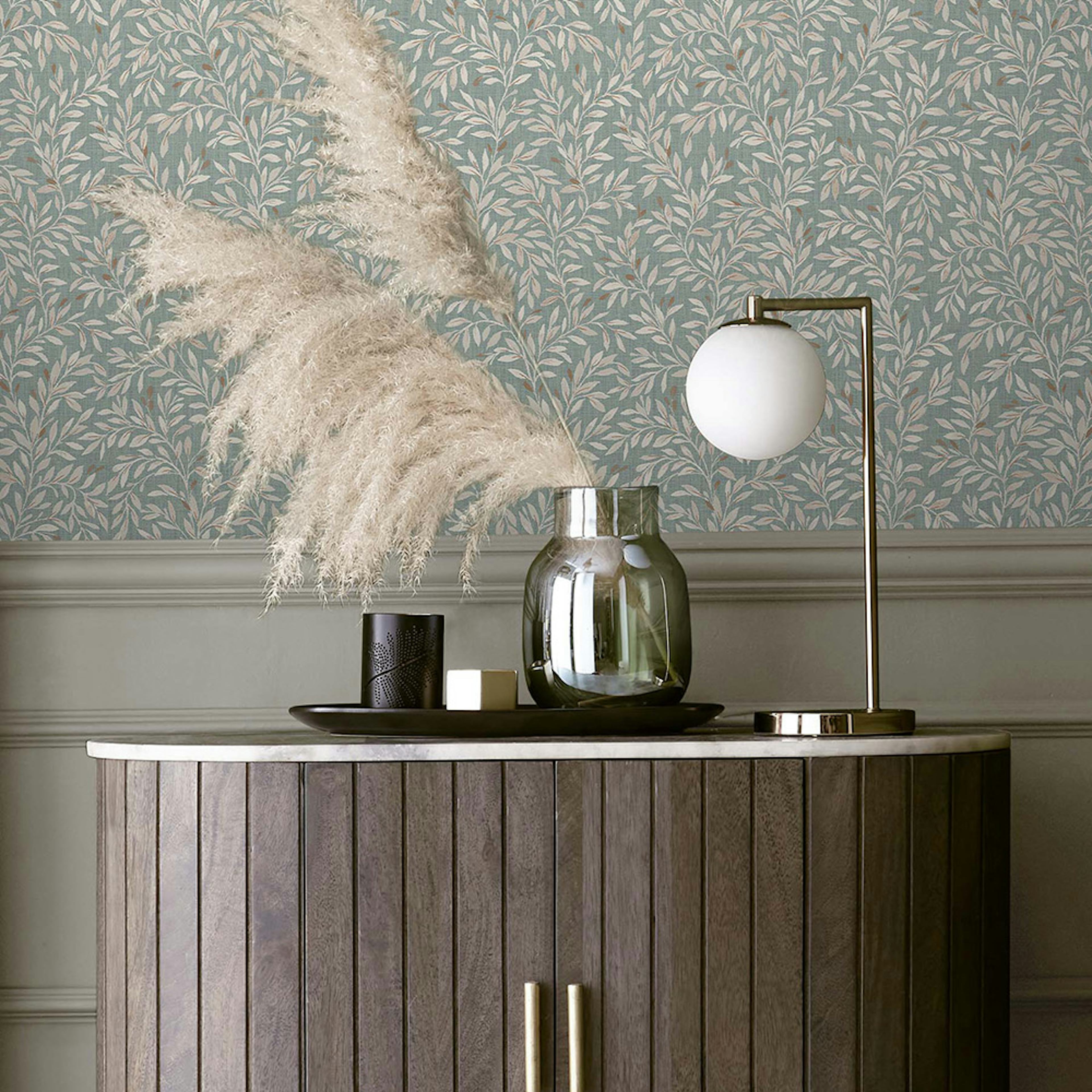 Tapet NEXT Ditsy Leaf Duck Egg