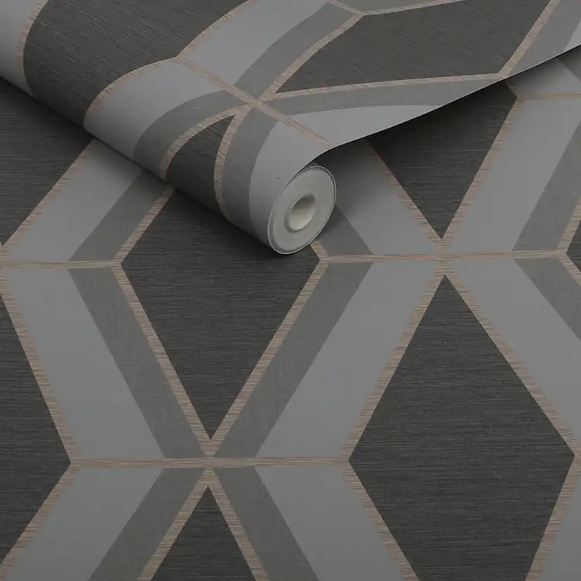 Tapet NEXT Optical Triangle Grey