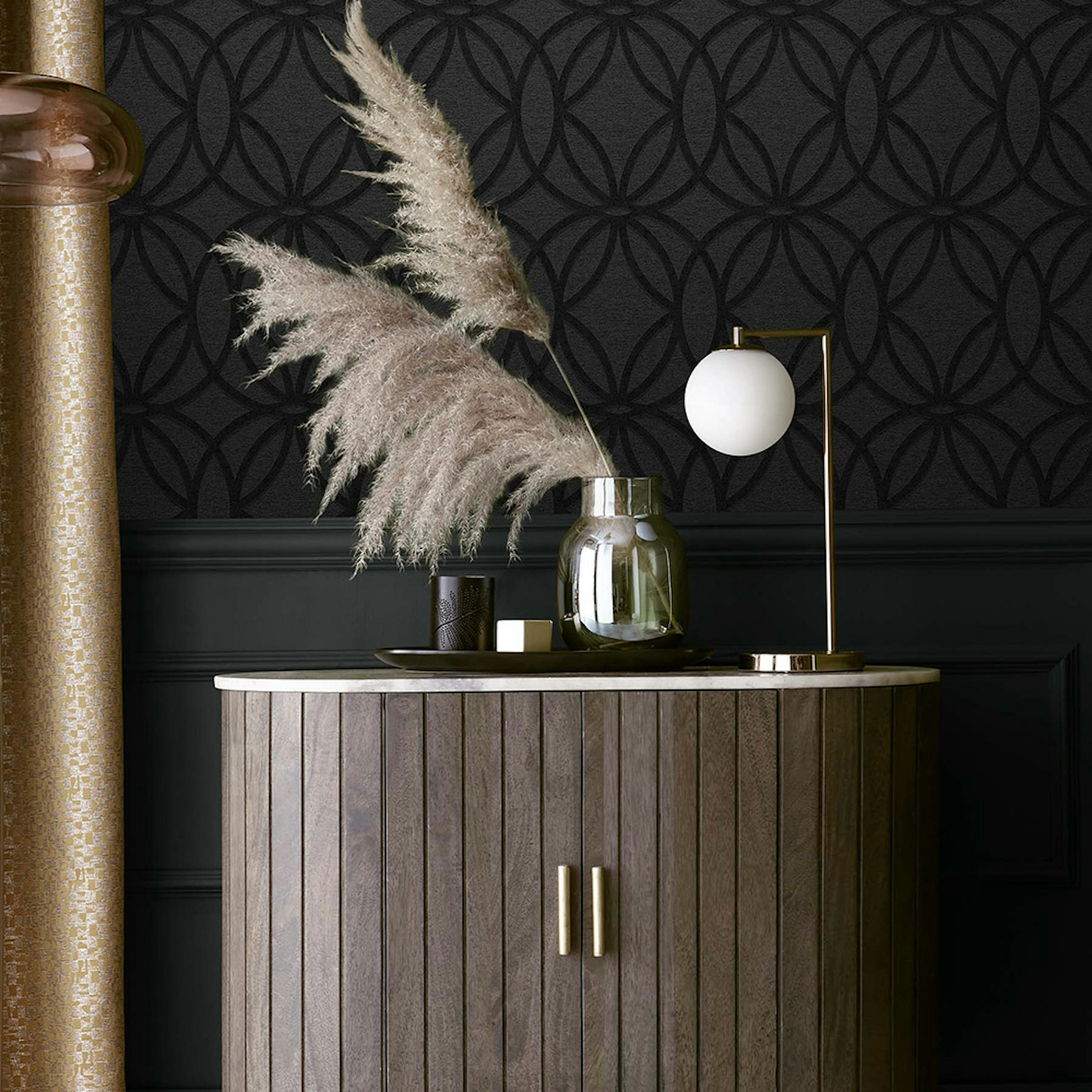 Tapet NEXT Luxe Eclipse Charcoal