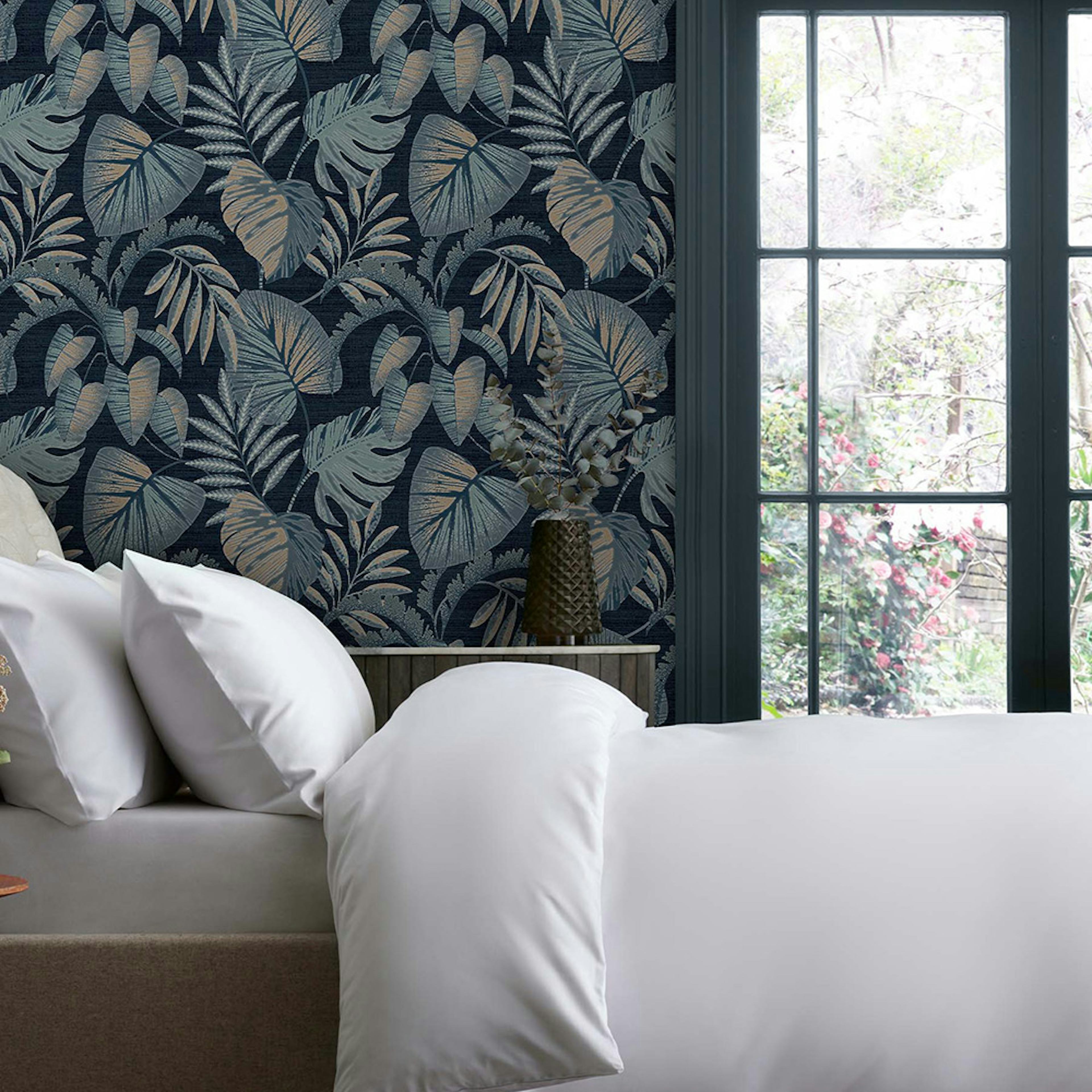 Tapet NEXT Jungle Leaves Navy