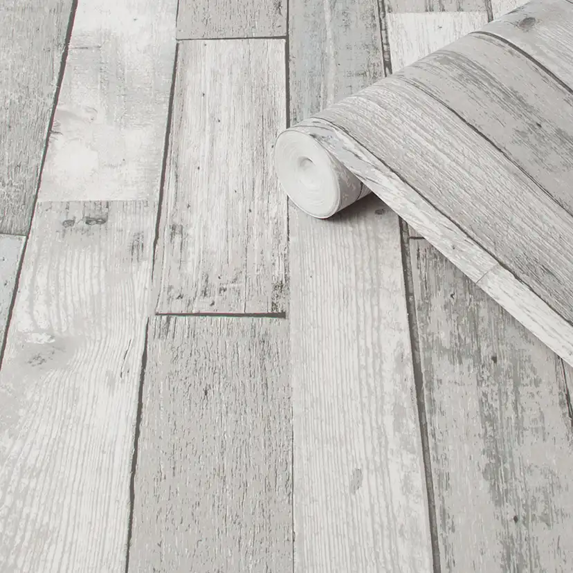 Tapet NEXT Distressed Wood Plank Grey