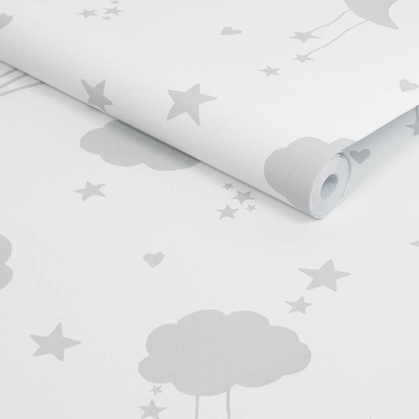 Tapet NEXT Moon & Stars Grey