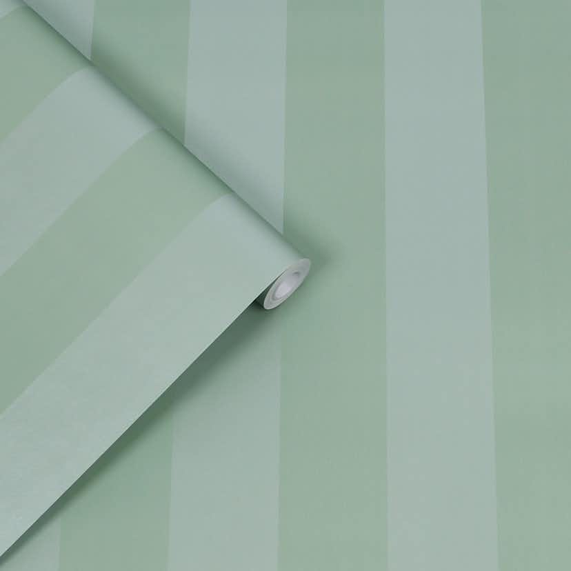 Tapet Laura Ashley Lille Pearlescent Stripe Jade Grön 118478
