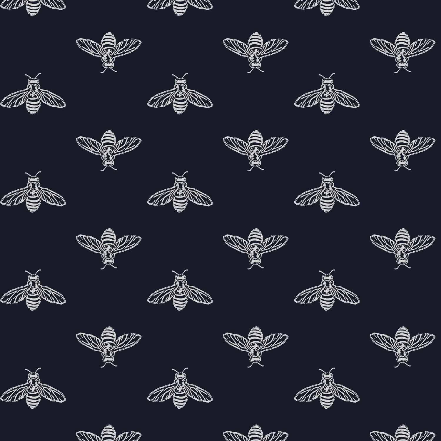 Fototapet Joules Block Print Bee French Navy 10mx52 cm