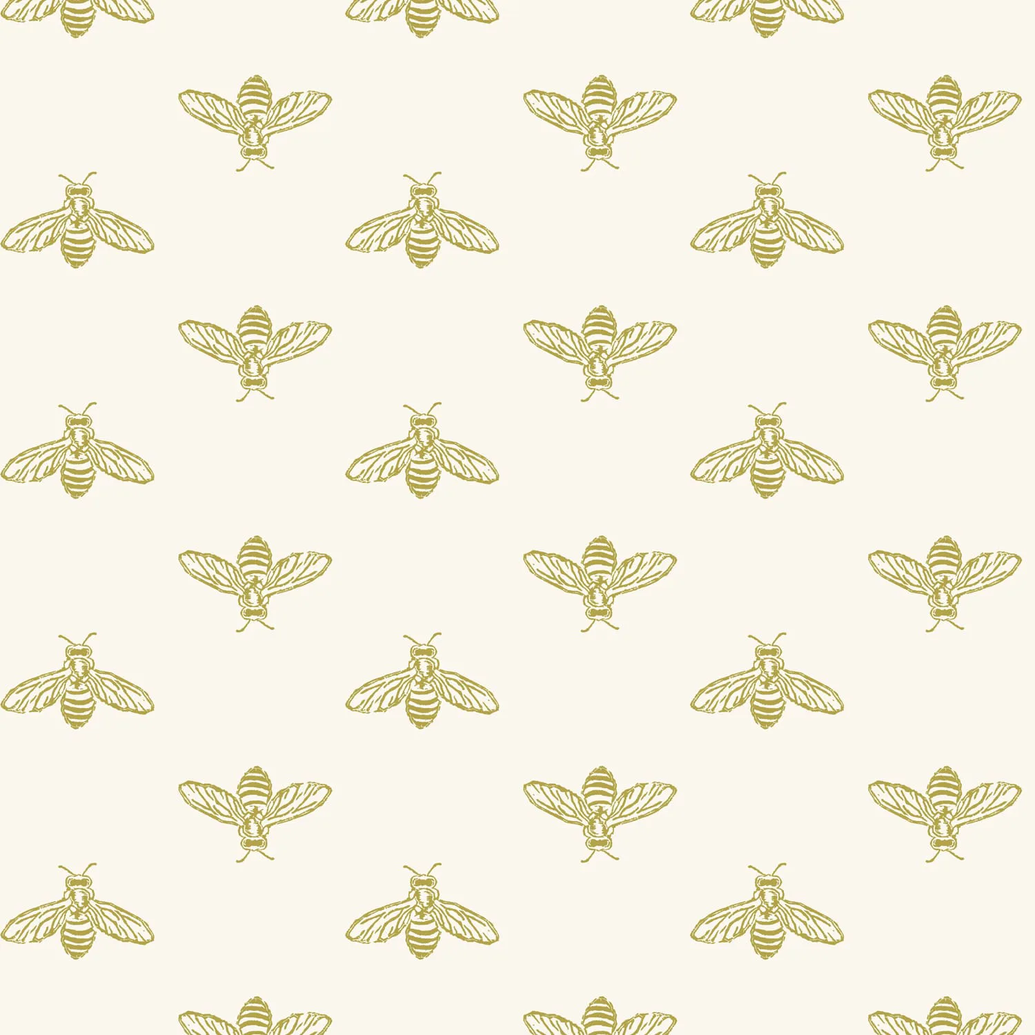 Fototapet Joules Block Print Bee Antique Gold 10mx52 cm