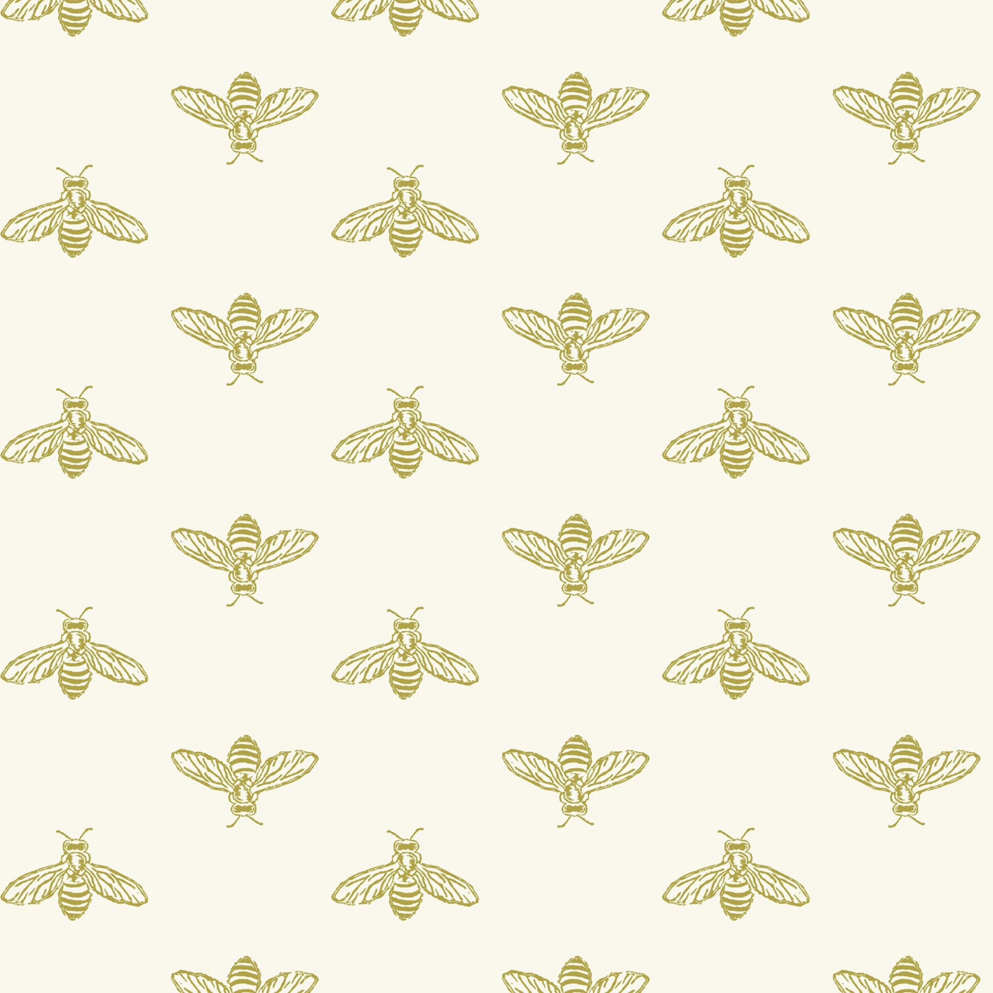 Fototapet Joules Block Print Bee Antique Gold 10mx52 cm