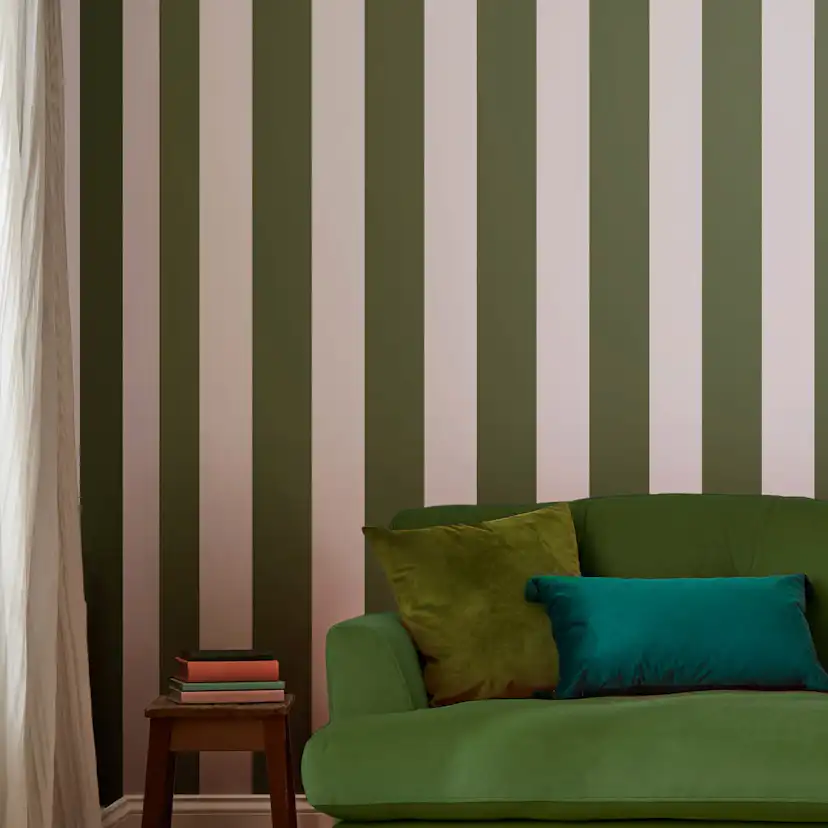 Fototapet Joules Harborough Stripe Olive Green 10mx52 cm