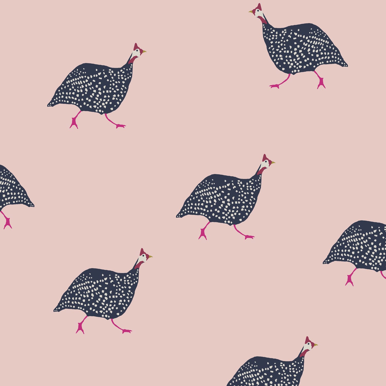 Tapet Joules Guinea Fowl Blush Pink