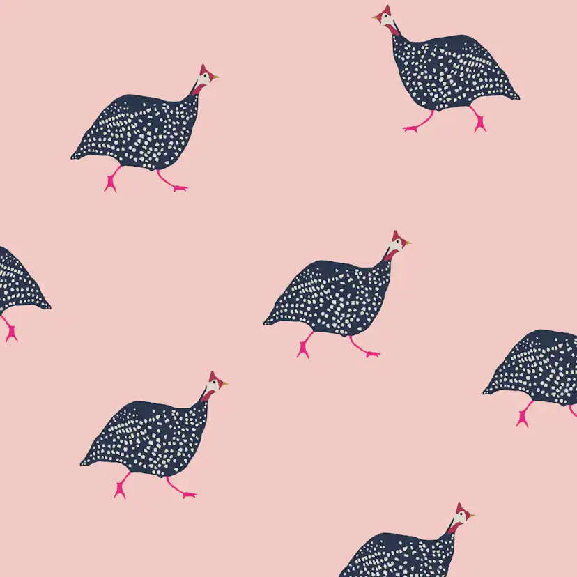 Tapet Joules Guinea Fowl Blush Pink