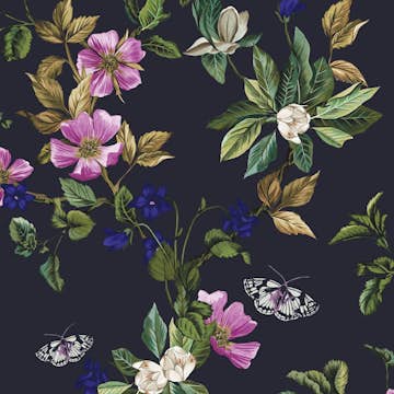 Tapet Joules Wakerly Woodland Floral French Navy