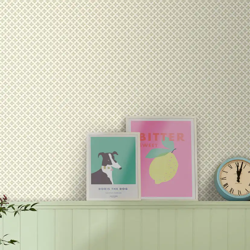 Tapet Joules Beckett Star Olive Green