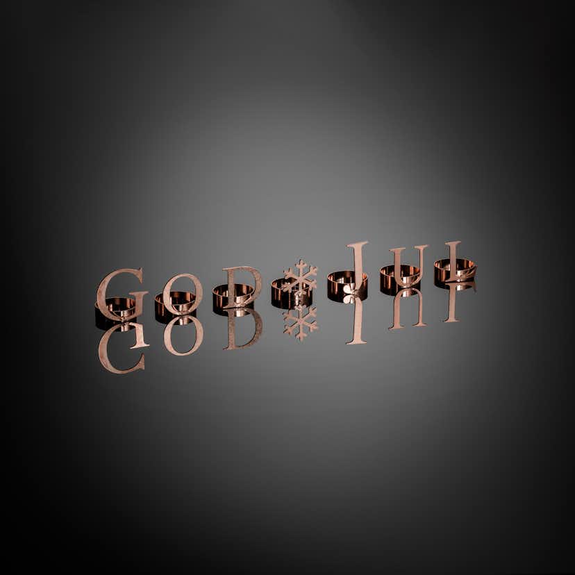 Dekorationsbokstäver Gnosjö Konstsmide God Jul