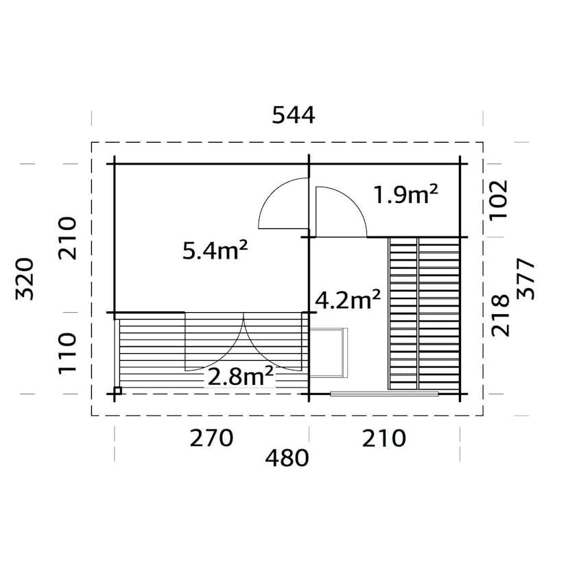 Bastu Palmako Sanna 15,4 m2
