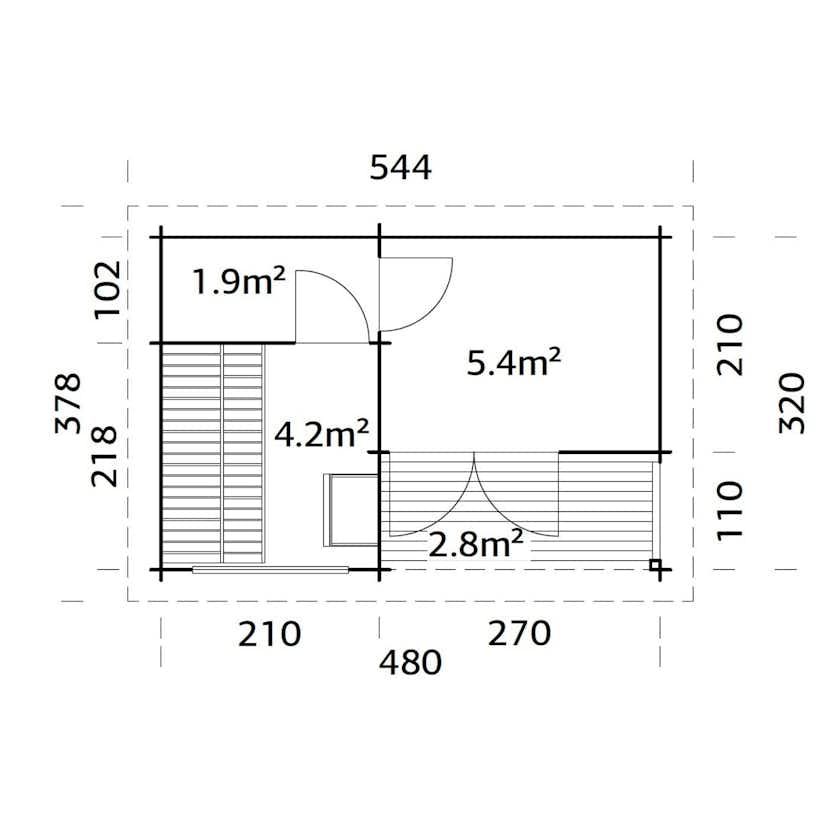 Bastu Palmako Sanna 15,4 m2