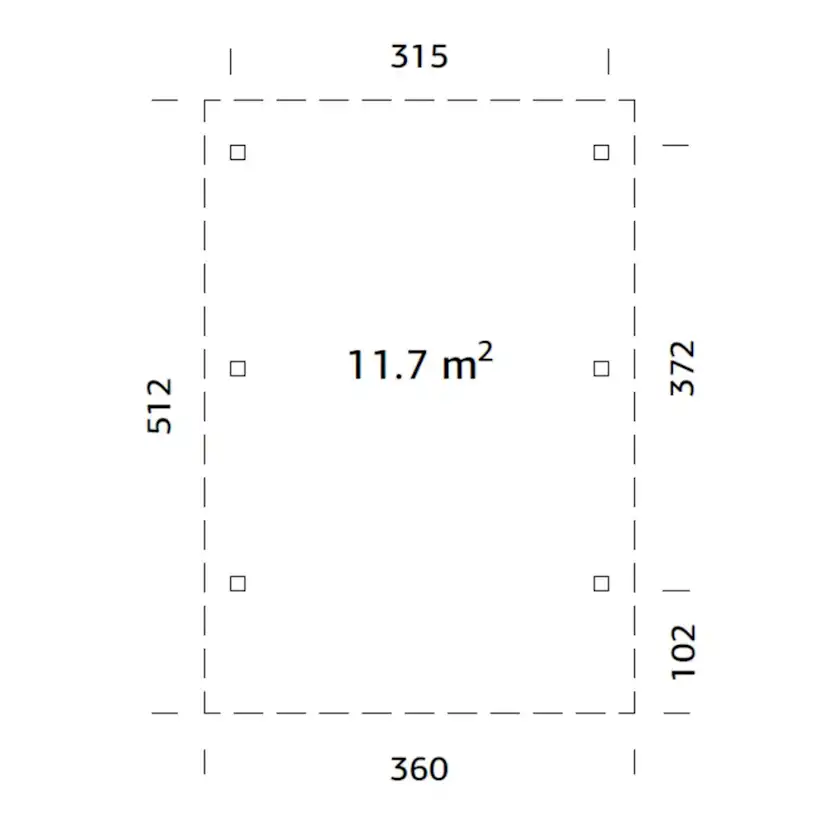 Carport Palmako Karl 11,7 m2
