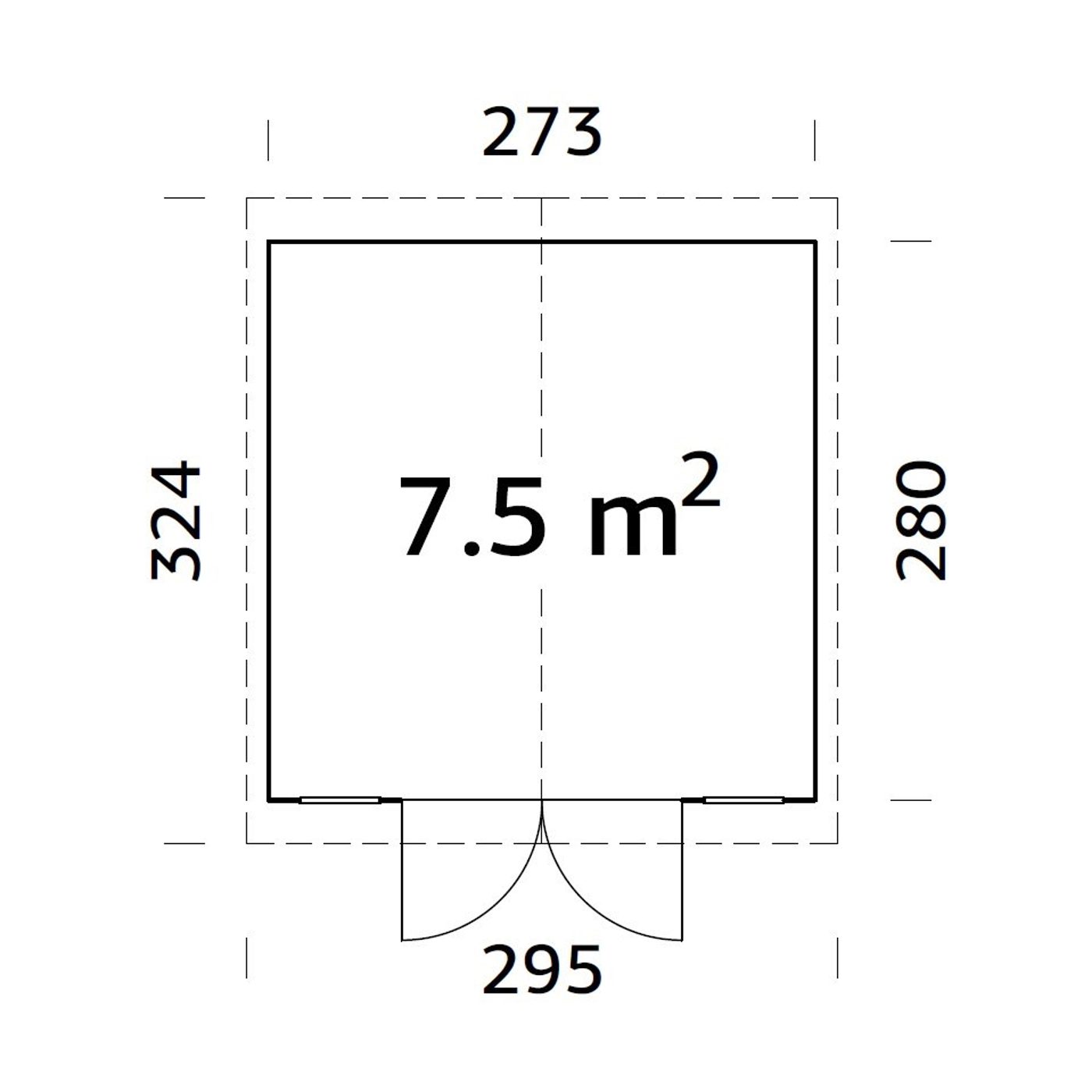 Förråd Palmako Dan 7,7 m2