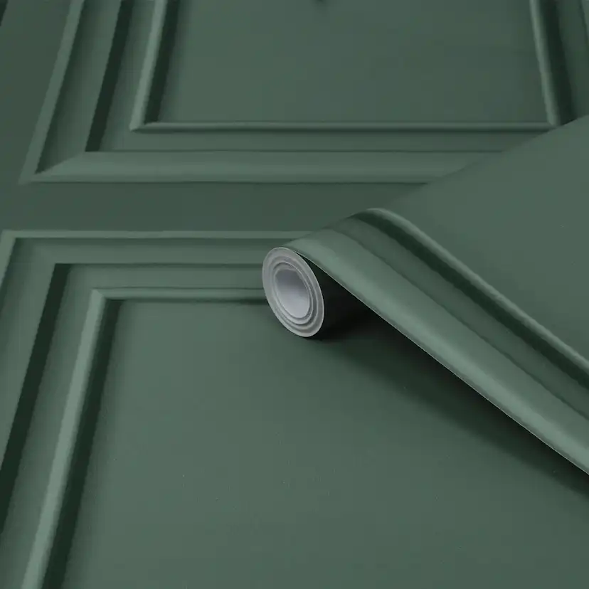 Tapet Laura Ashley Redbrook Trä Panel Fern Grön 119844