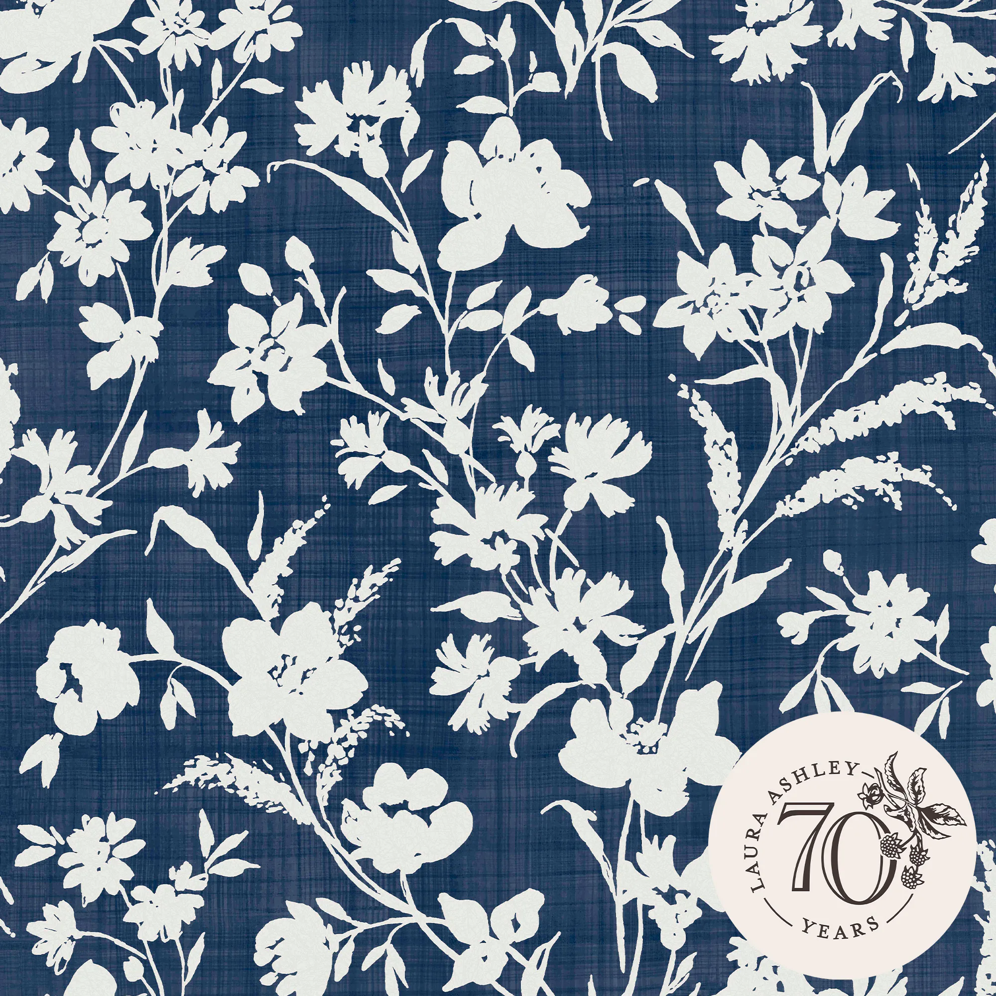 Tapet Laura Ashley Rye Midnight Seaspray Blå 119854