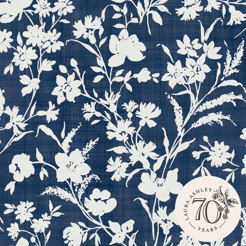 Tapet Laura Ashley Rye Midnight Seaspray Blå 119854