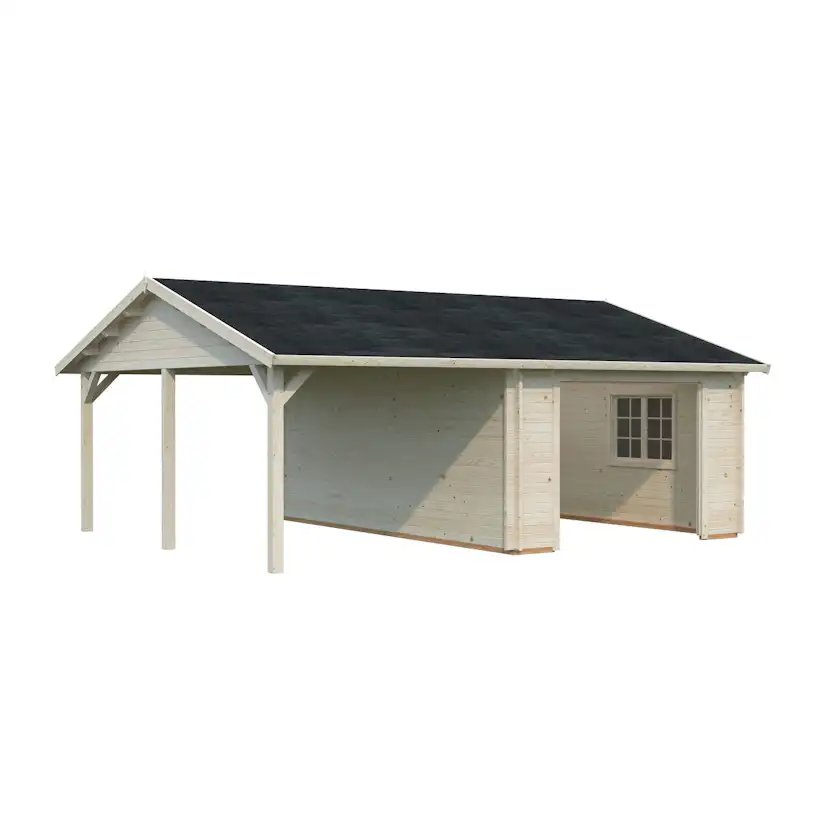 Garage Palmako Roger med Carport 36,5 m2