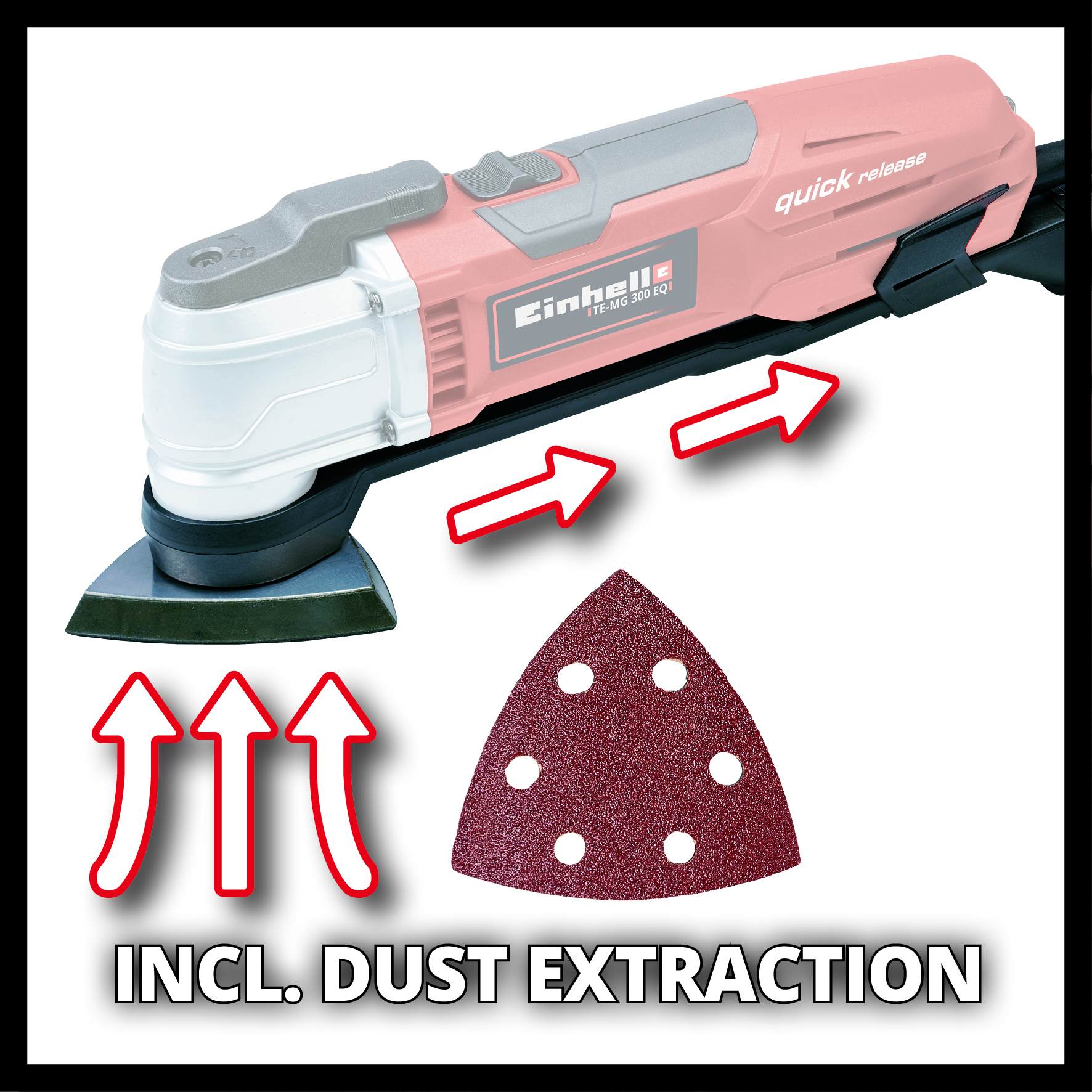 Multiverktyg Einhell TE-MG 300 E med tillbehörskit