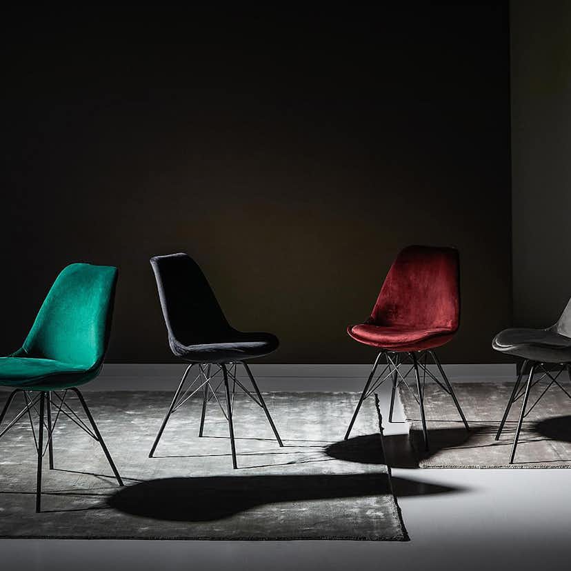 Matstol In Living Shell Sammet