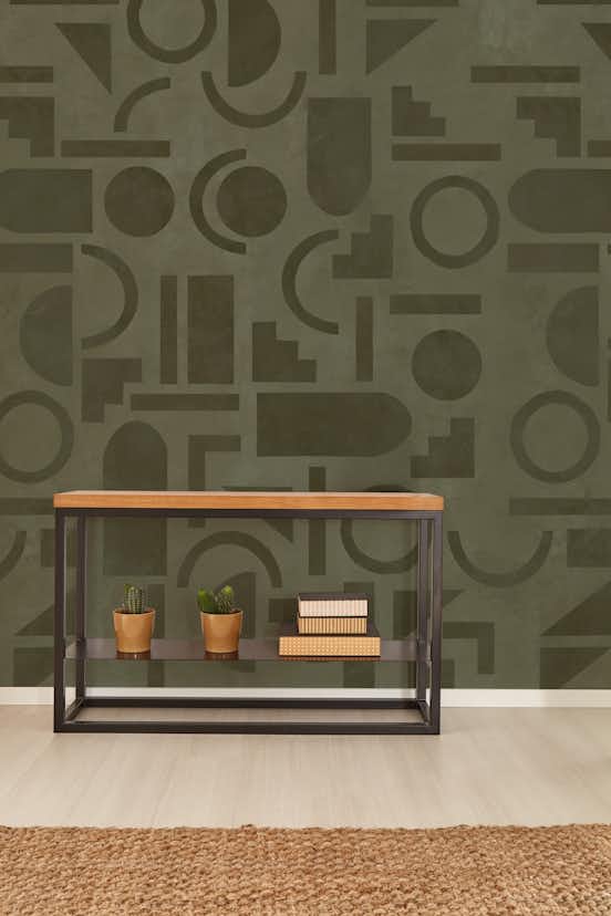 Fototapet LOOKS by Wolfgang Joop Looks Geometrisk Grön 121030