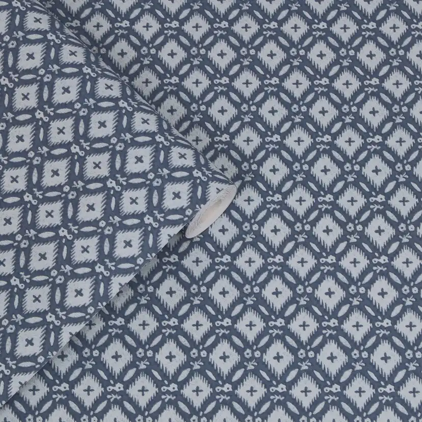 Tapet Laura Ashley Vitbrook Dusky Seaspray Blå 121071