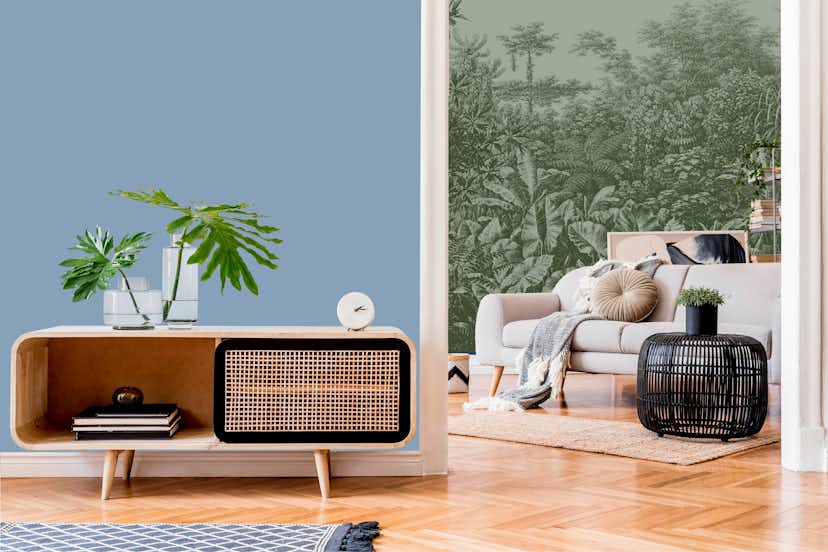 Tapet Laura Ashley Sweet Alyssum Pale Seaspray Blå 121078