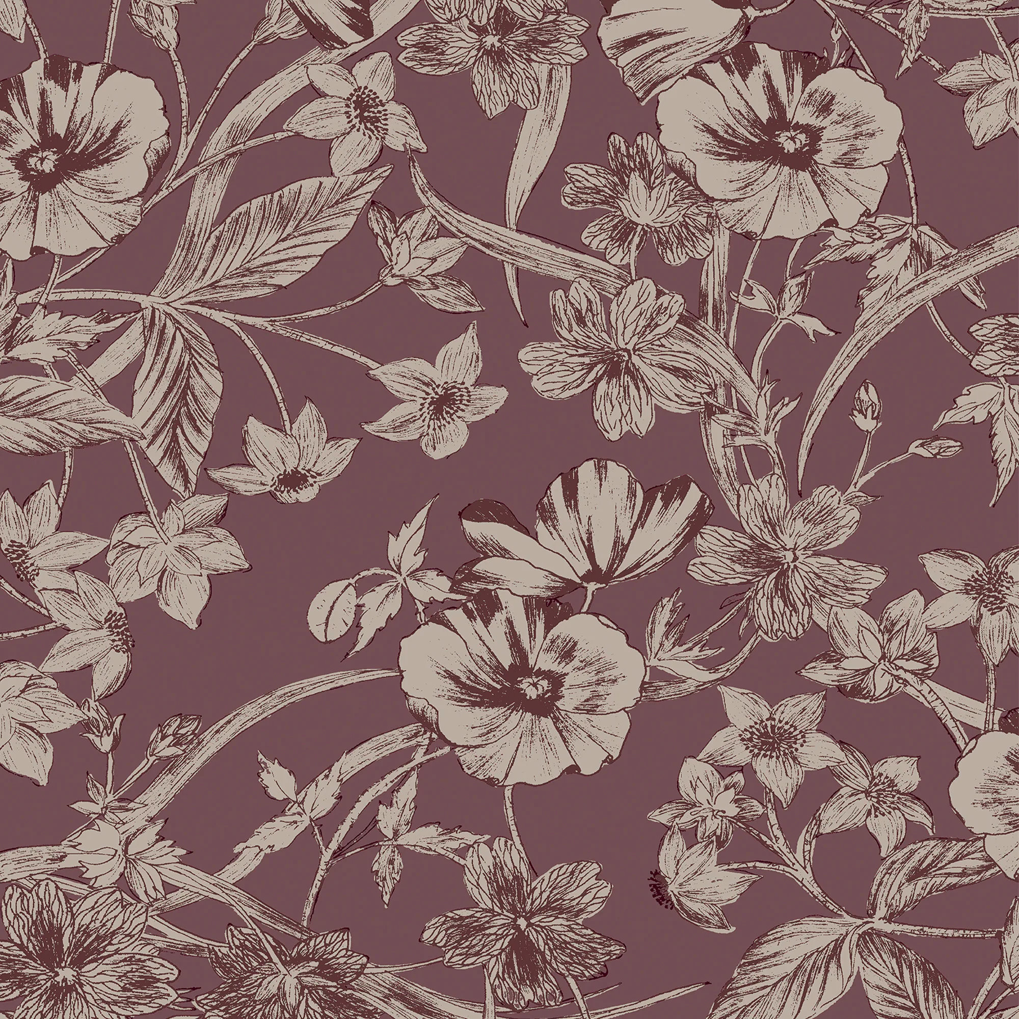 Tapet Laura Ashley Summerhill Pale Blackberry 121086