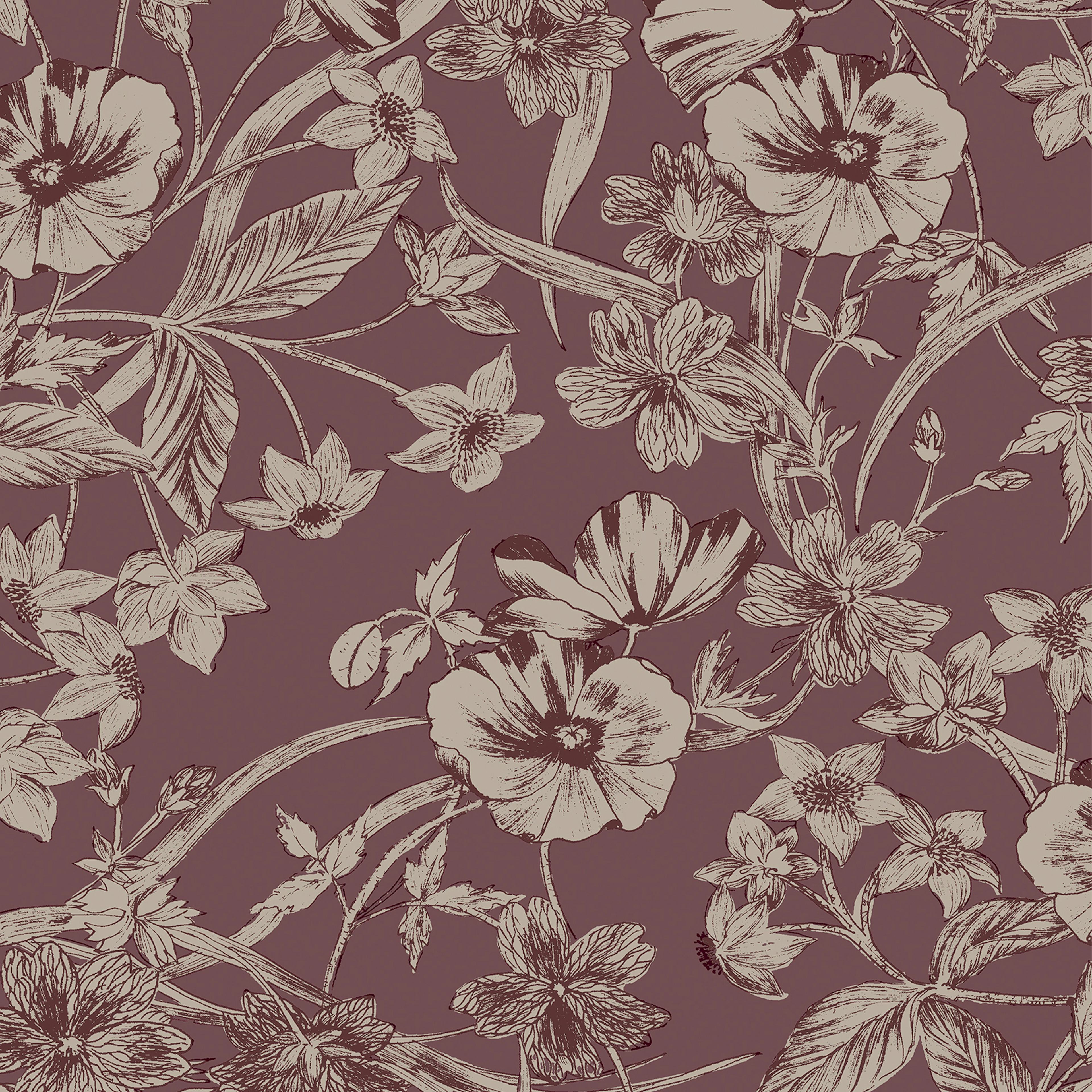 Tapet Laura Ashley Summerhill Pale Blackberry 121086
