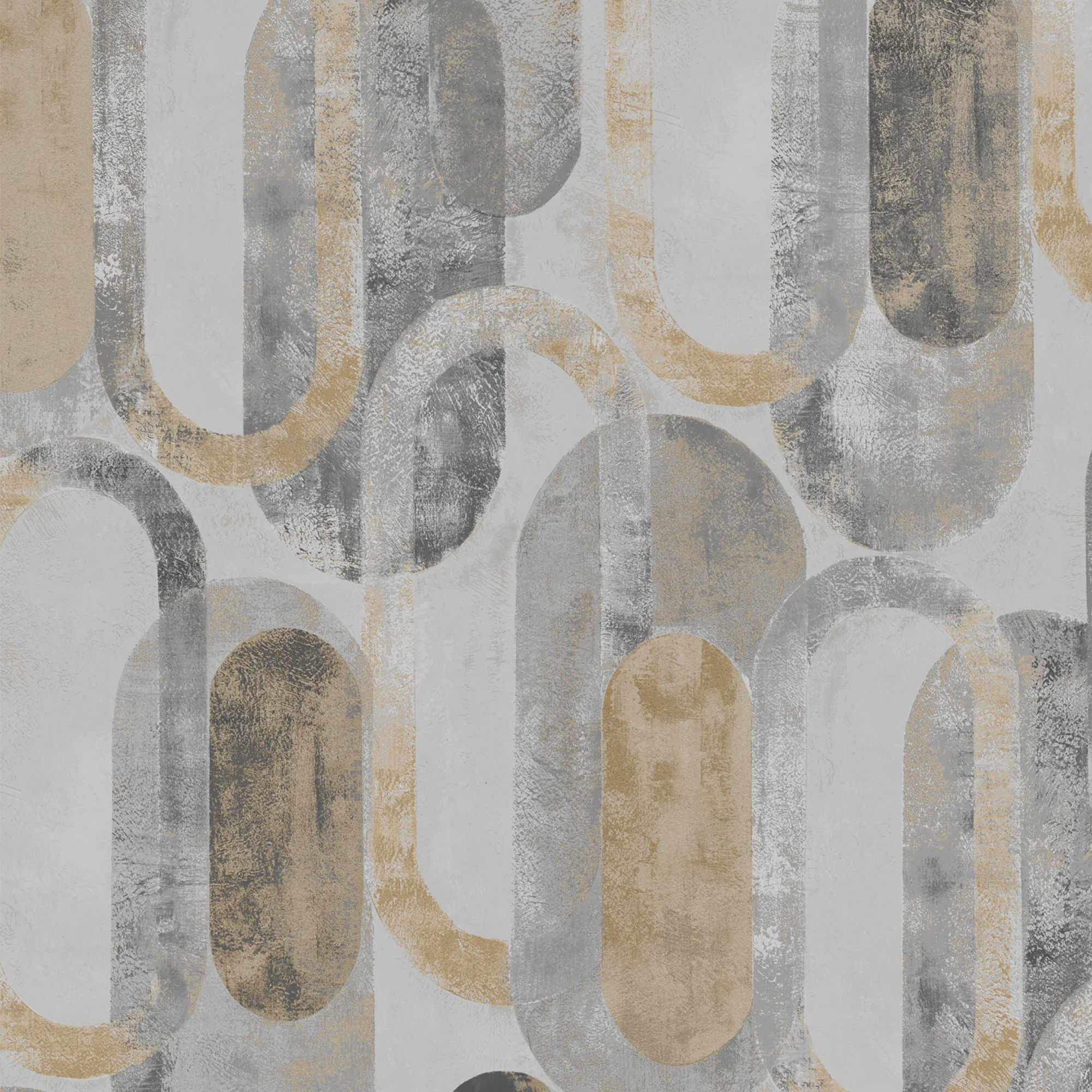 Tapet Sublime Oval Shapes Sand Guld 121137