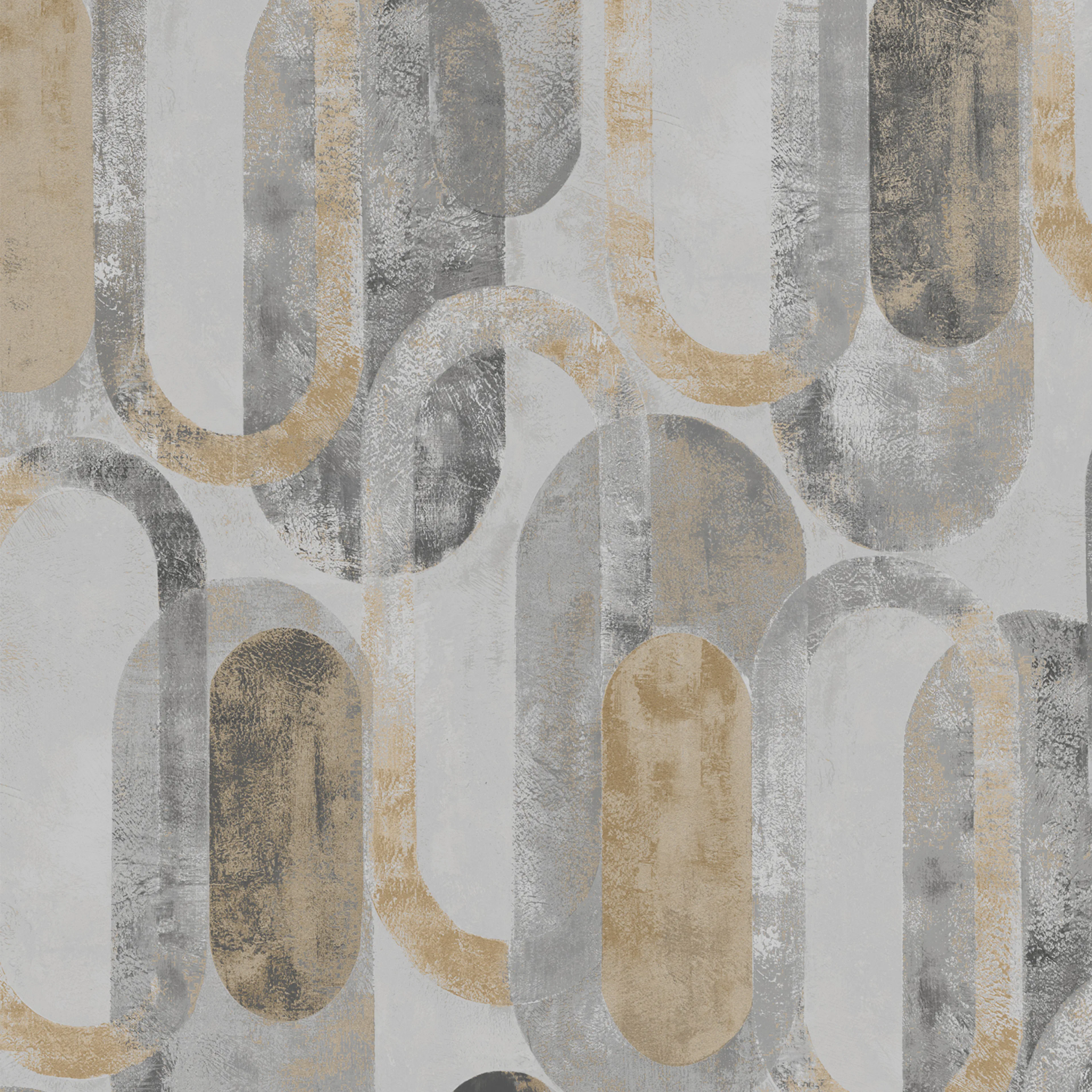 Tapet Sublime Oval Shapes Sand Guld 121137