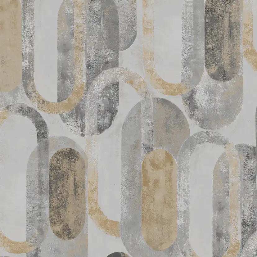 Tapet Sublime Oval Shapes Sand Guld 121137