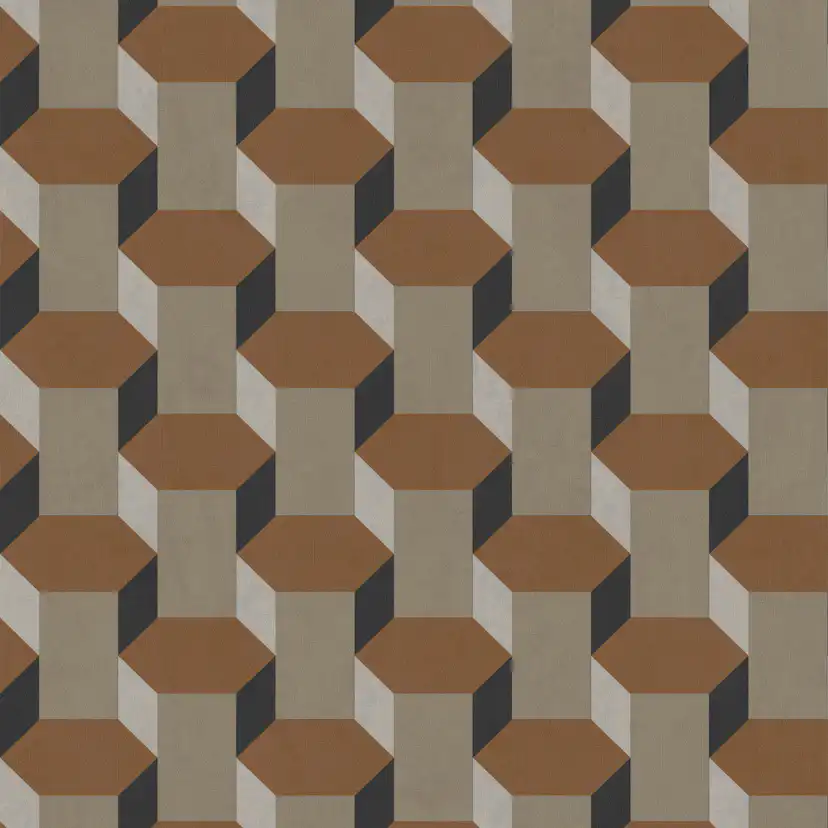 Tapet Sublime Vintage Geometriskmetrics Brun 121138