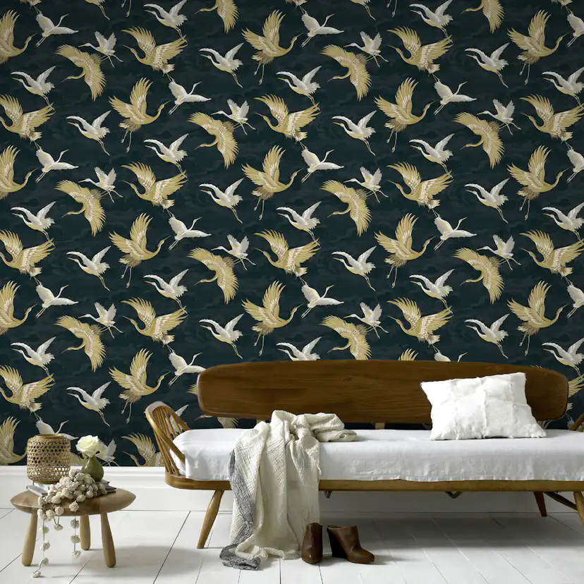 Tapet Sublime Kranes Petrol 121139