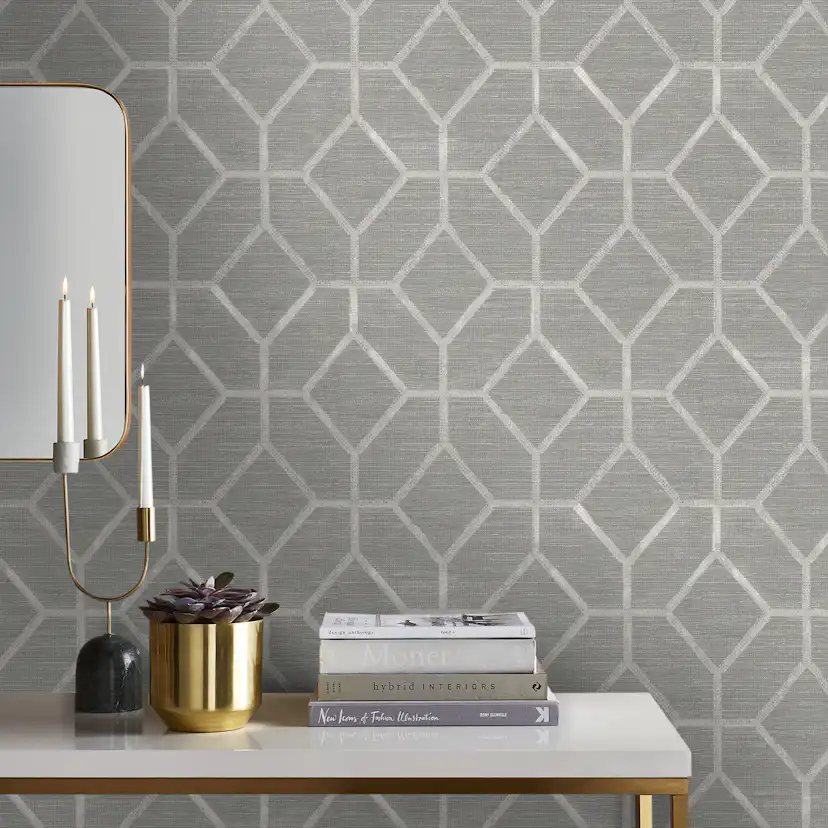 Tapet Sublime Geometrisk Texture Sage Grön 121143