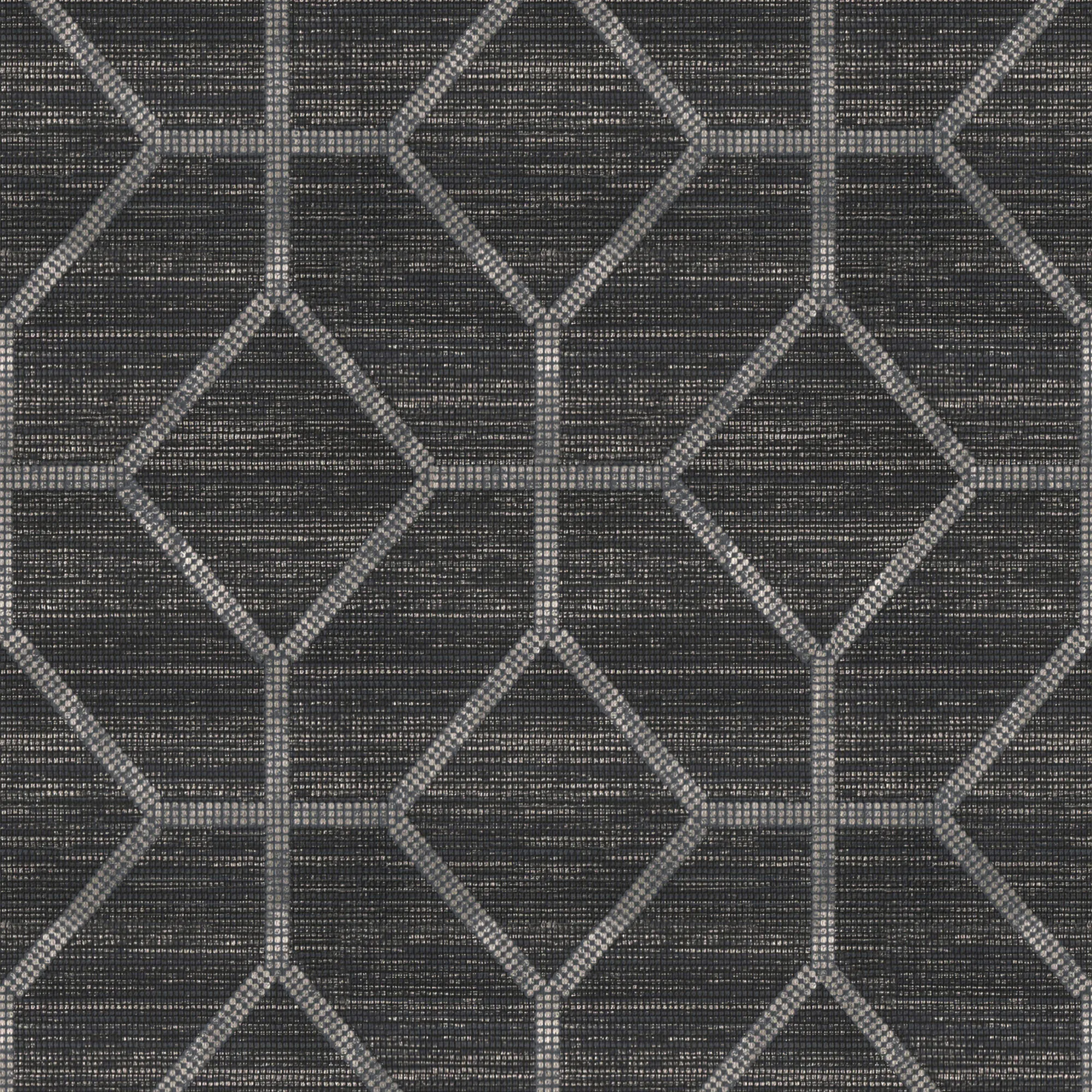 Tapet Sublime Geometrisk Texture Svart 121145