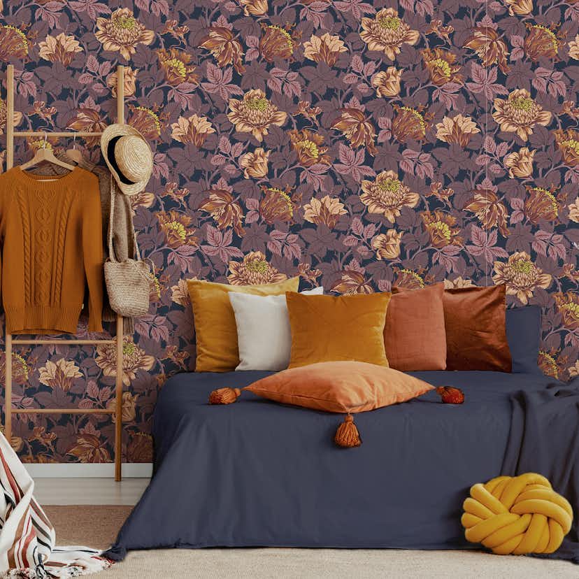 Tapet Sublime Flower Burgundy 121147