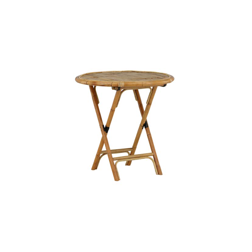 Trädgårdsbord Venture Home Cane, Cafébord Utomhus i Naturfärgad Rotting