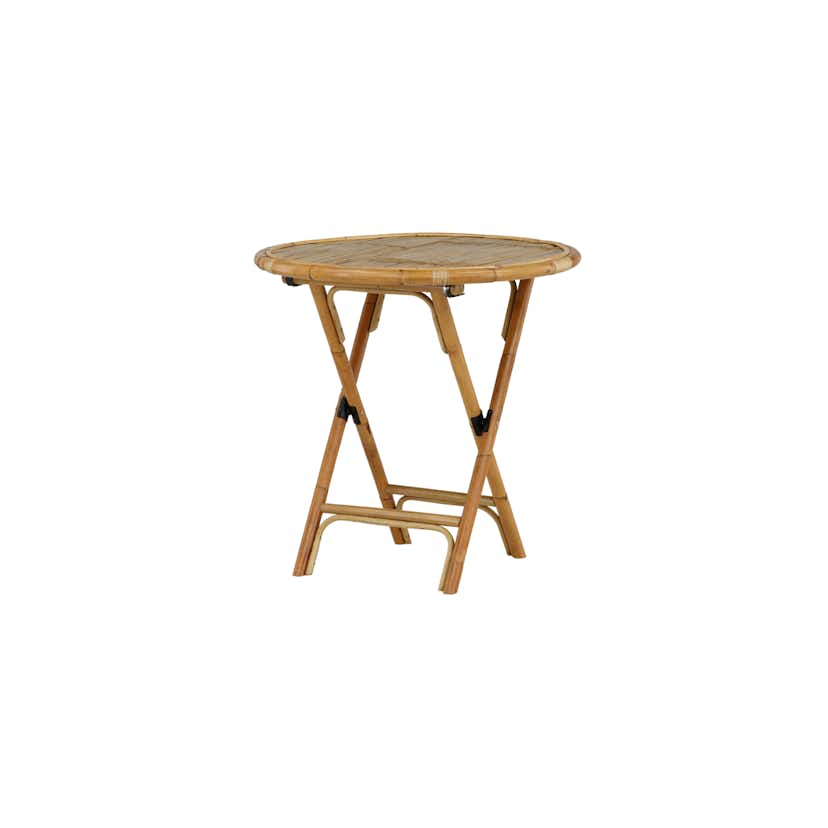 Trädgårdsbord Venture Home Cane, Cafébord Utomhus i Naturfärgad Rotting