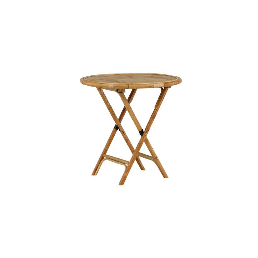 Trädgårdsbord Venture Home Cane, Cafébord Utomhus i Naturfärgad Rotting