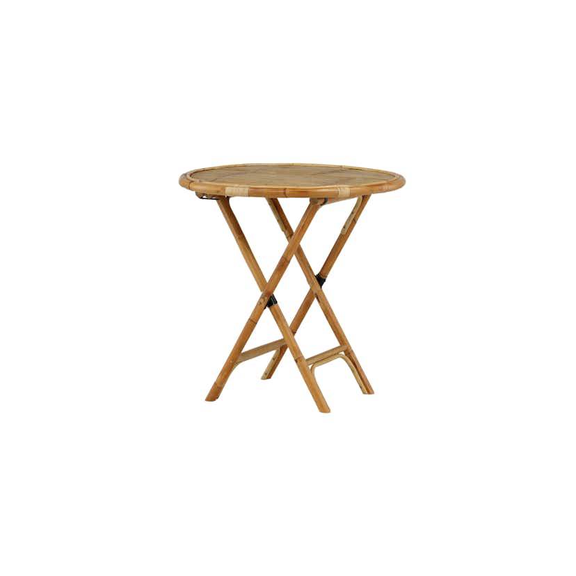 Trädgårdsbord Venture Home Cane, Cafébord Utomhus i Naturfärgad Rotting