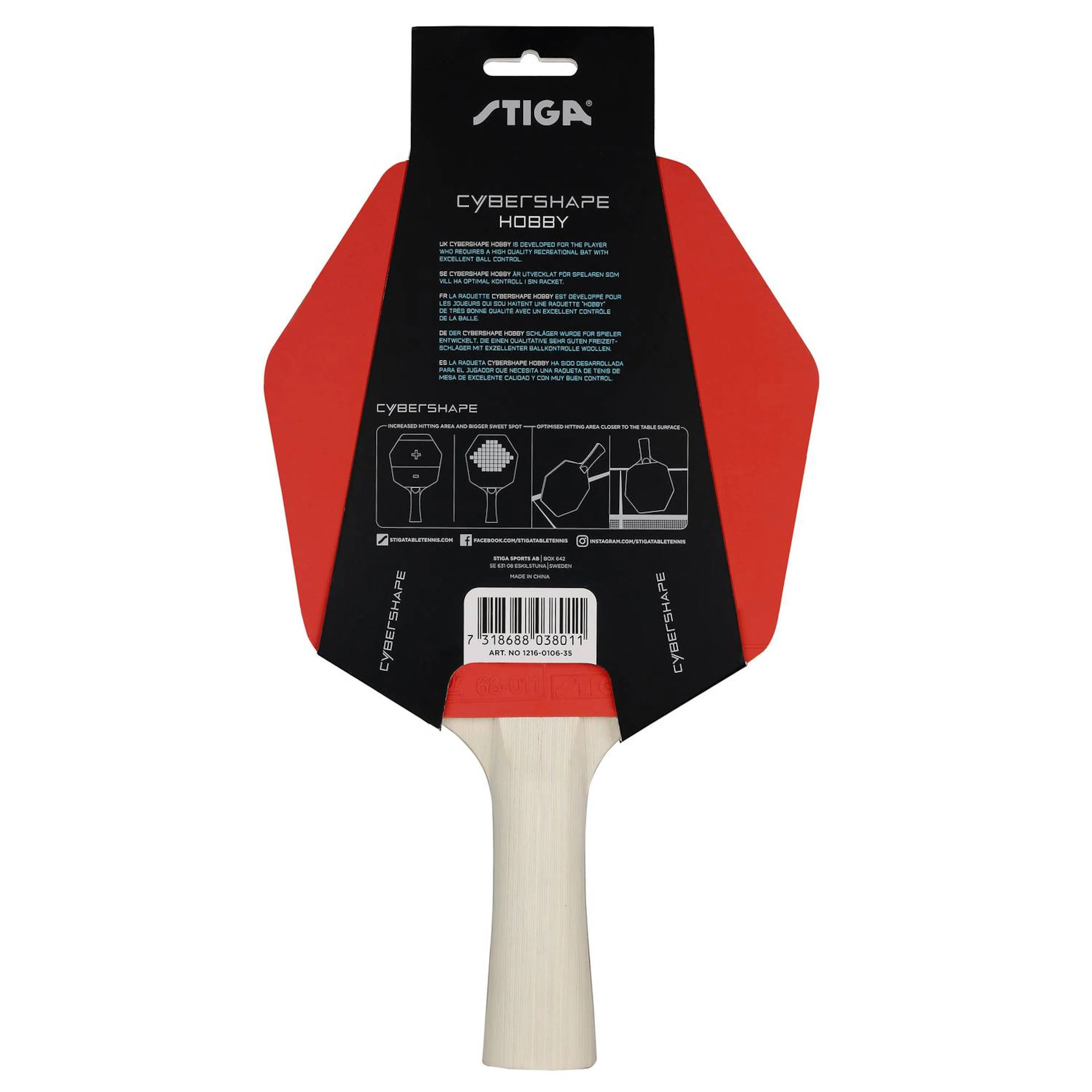Pingisracket Stiga Sports Cybershape Hobby
